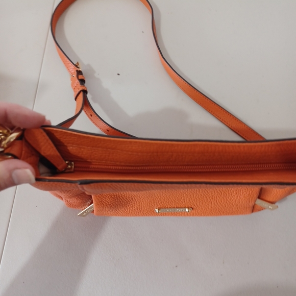 michael kors handbag Orange And Gold adjustable strap 7in. Deep Pre Owned - Picture 12 of 16